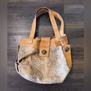 Snake Skin & Tan Purse